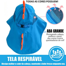CHAPÉU DE SOL ABA LARGA COM PROTEÇÃO UV